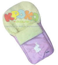 Детский меховой конверт Womar (Вомар) 90X45 см. розовый